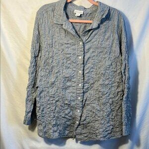 Soft Surroundings Heathered Gray Knit Top